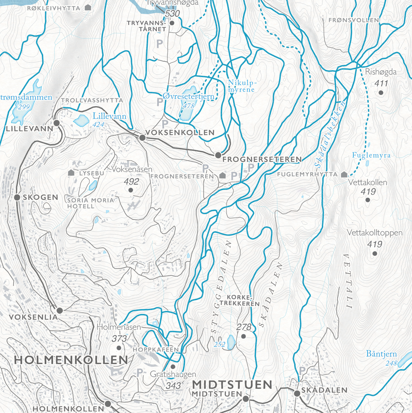 Skikart Oslo Nordmarka Sør