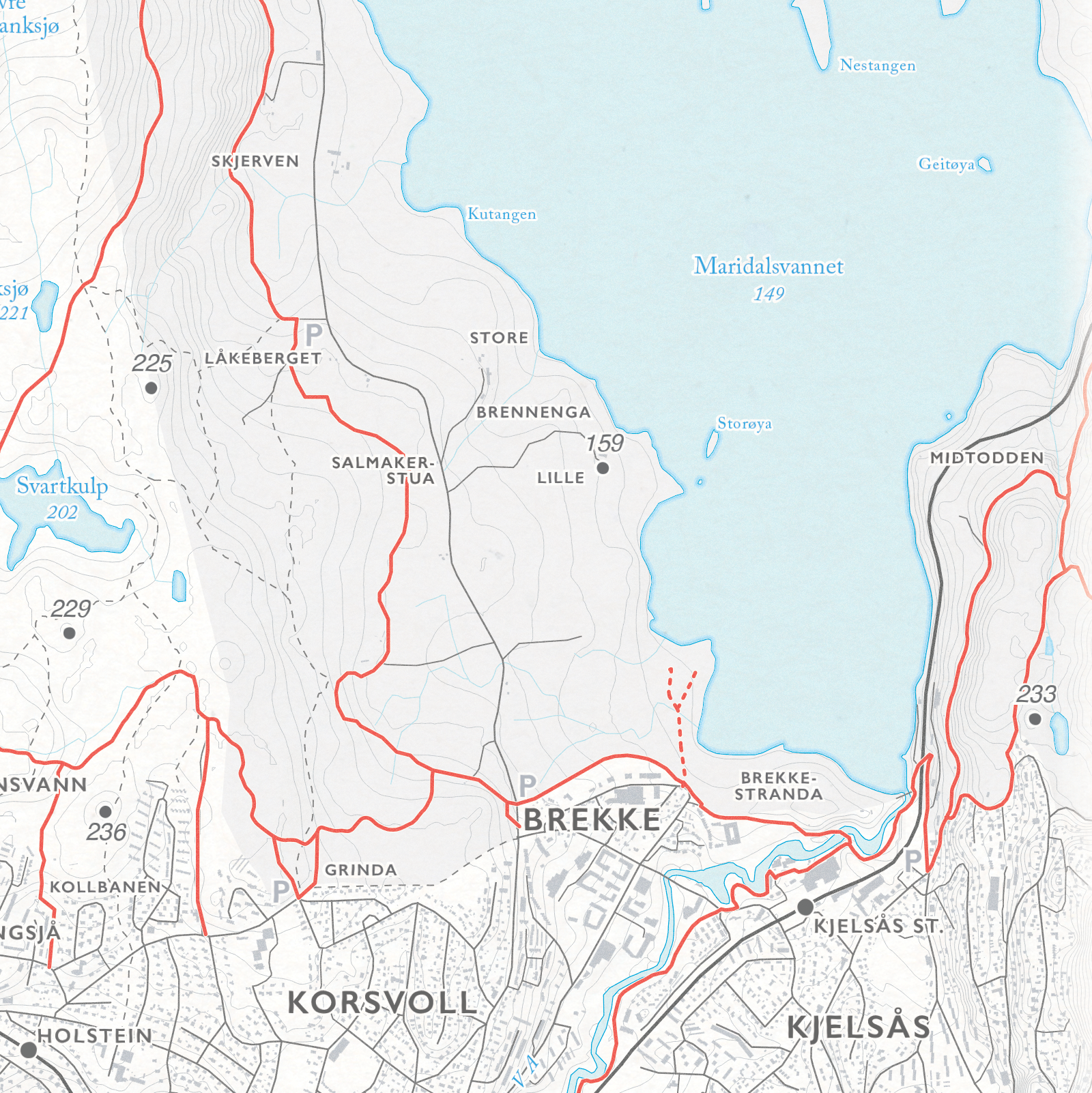 Sykkelkart Oslo Nordmarka Sør