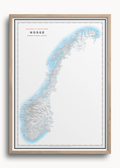 Norgeskart med nasjonale turistveger