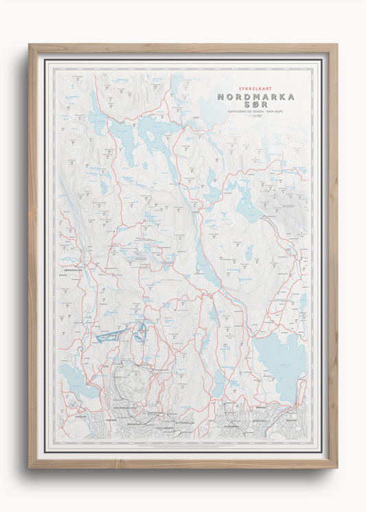 Sykkelkart Oslo Nordmarka Sør