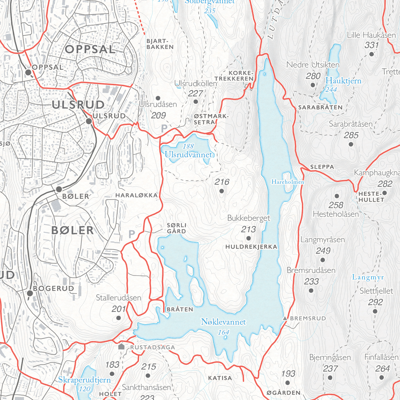 Sykkelkart Oslo Østmarka Nord