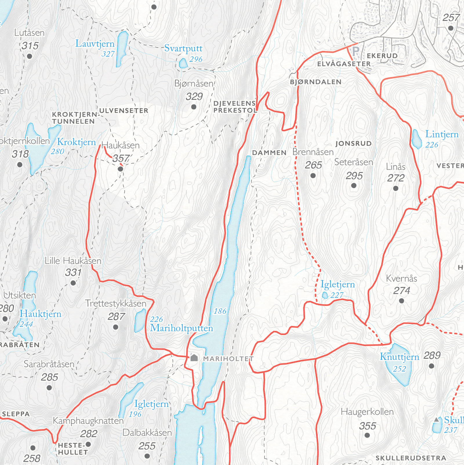 Sykkelkart Oslo Østmarka Nord