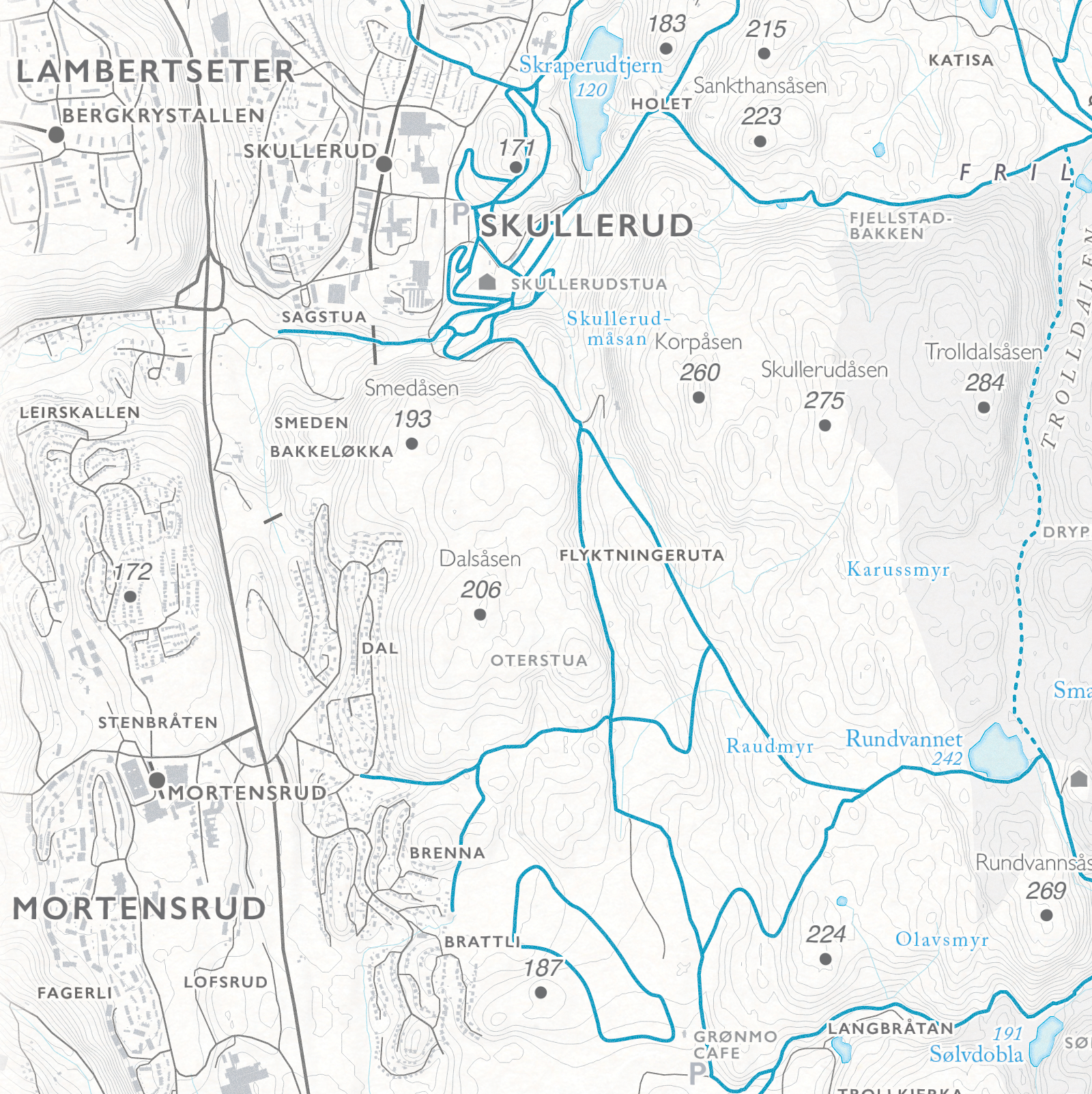 Skikart Oslo Østmarka Nord