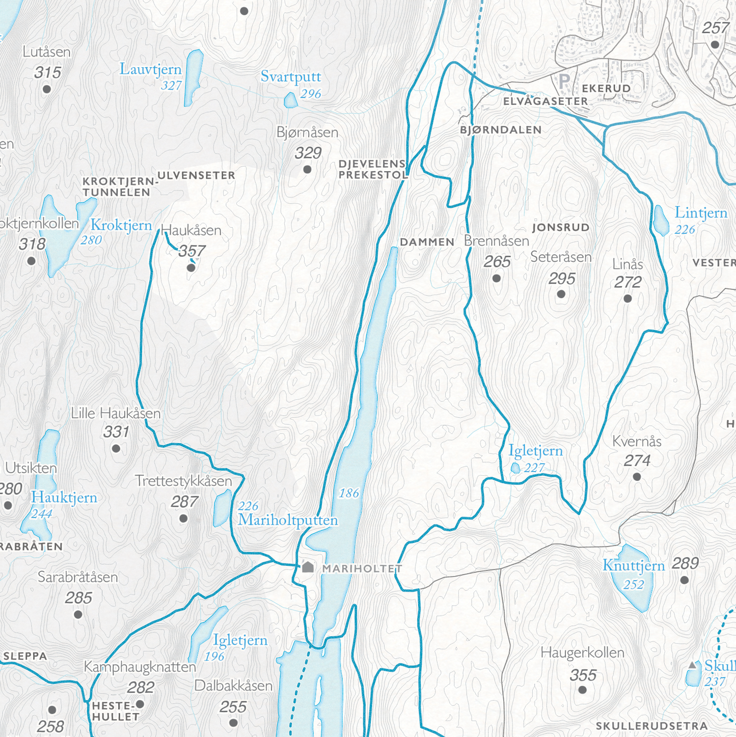 Skikart Oslo Østmarka Nord