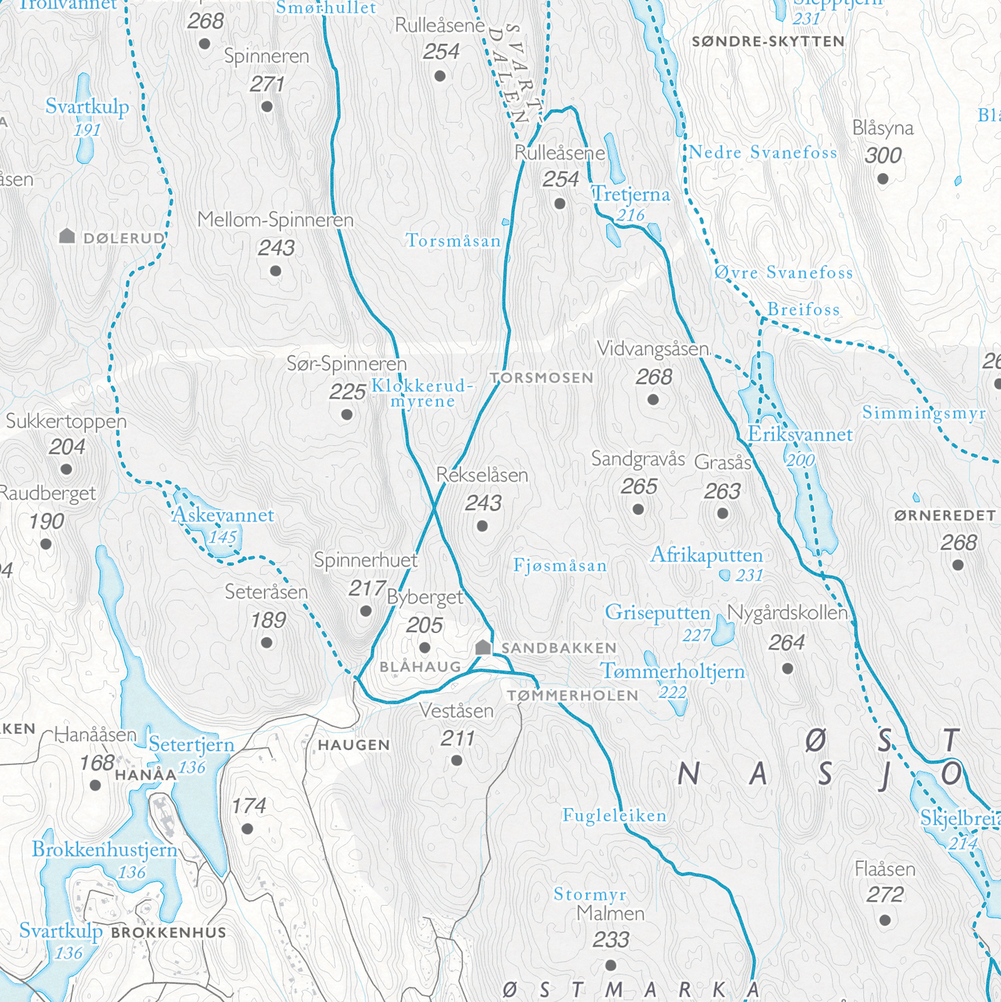 Skikart Oslo Østmarka Nord