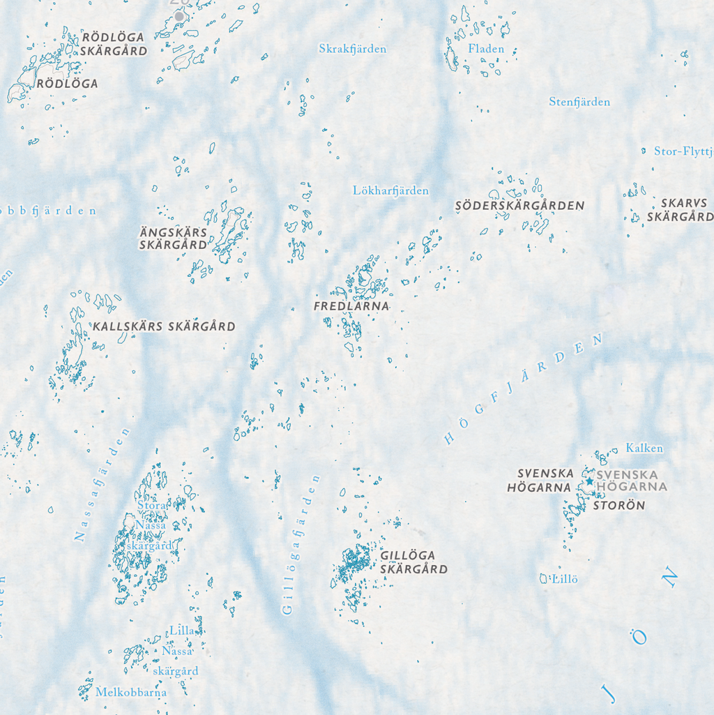 Skjærgårdskart Roslagen
