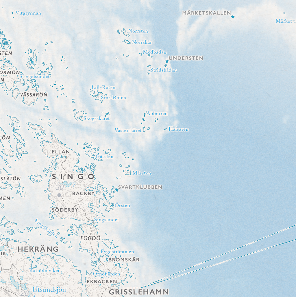 Skjærgårdskart Roslagen