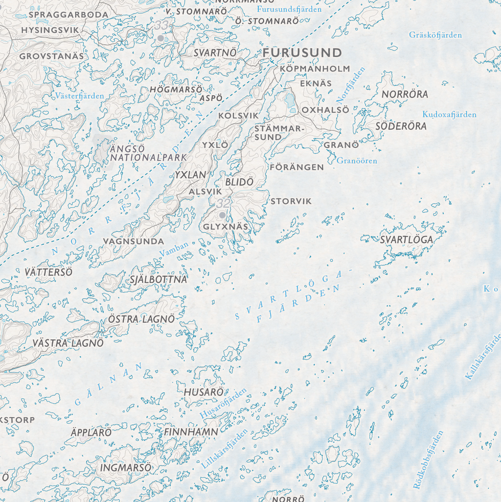 Skjærgårdskart Roslagen