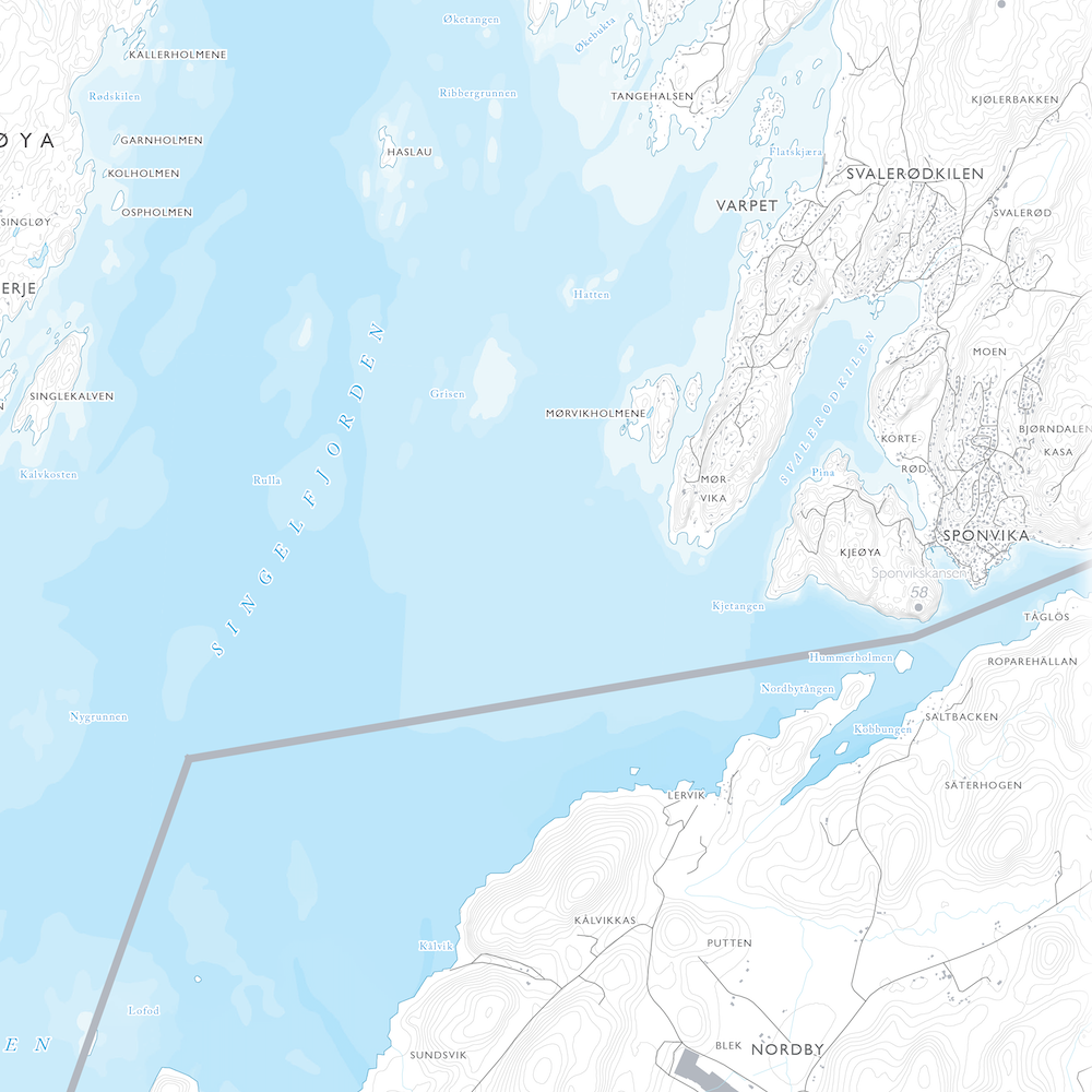 Skjærgårdskart Skjebergkilen