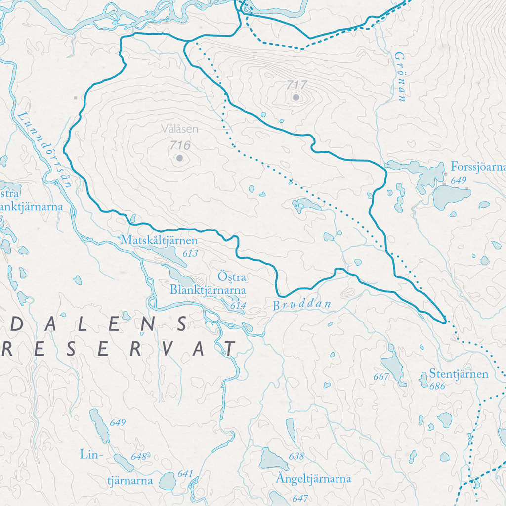 Skikart Södra Årefjällen