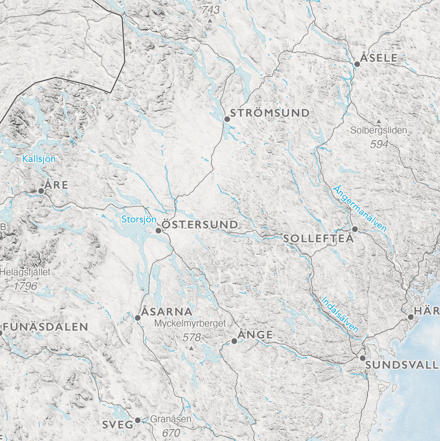 Kart over Sverige