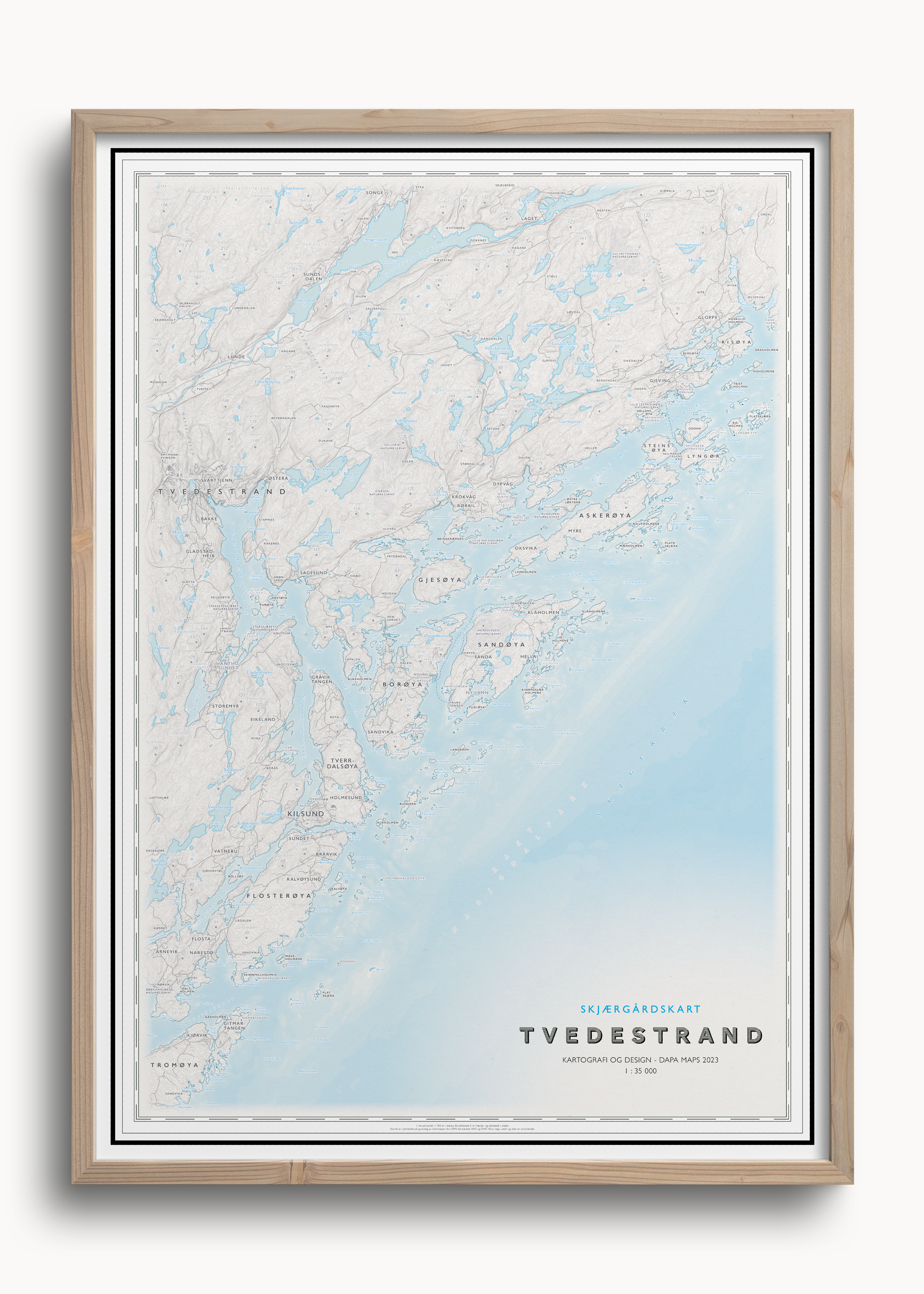Skjærgårdskart Tvedestrand