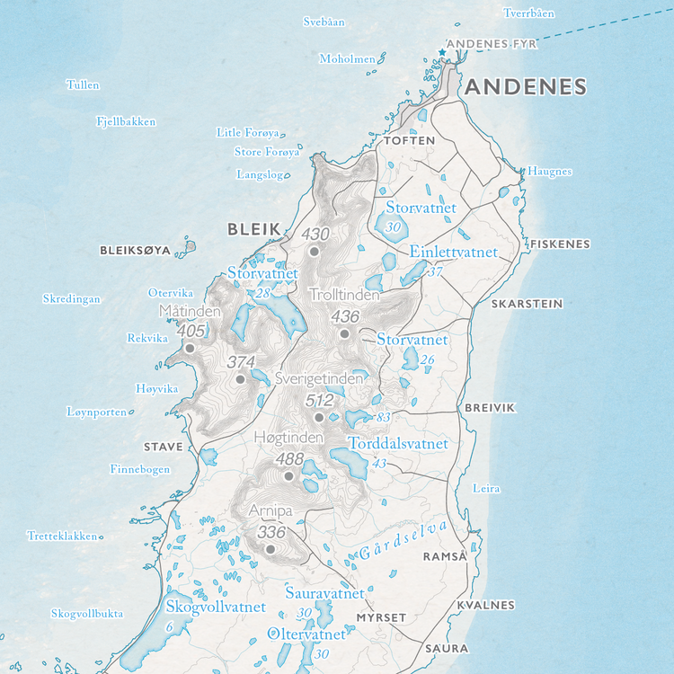 Kystkart Vesterålen – Dapa Maps