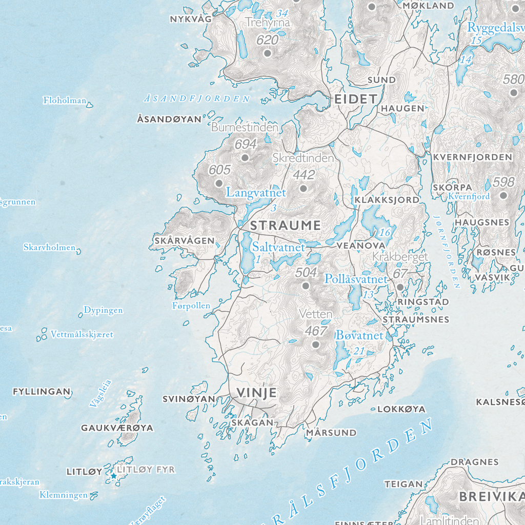 Kystkart Vesterålen
