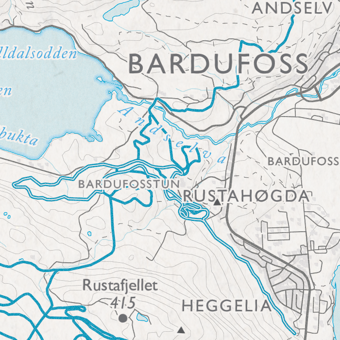 Skikart Midt-Troms - Bardufoss, Andselv, Rustahøgda, Bardufosstun, Rustafjellet, Heggelia