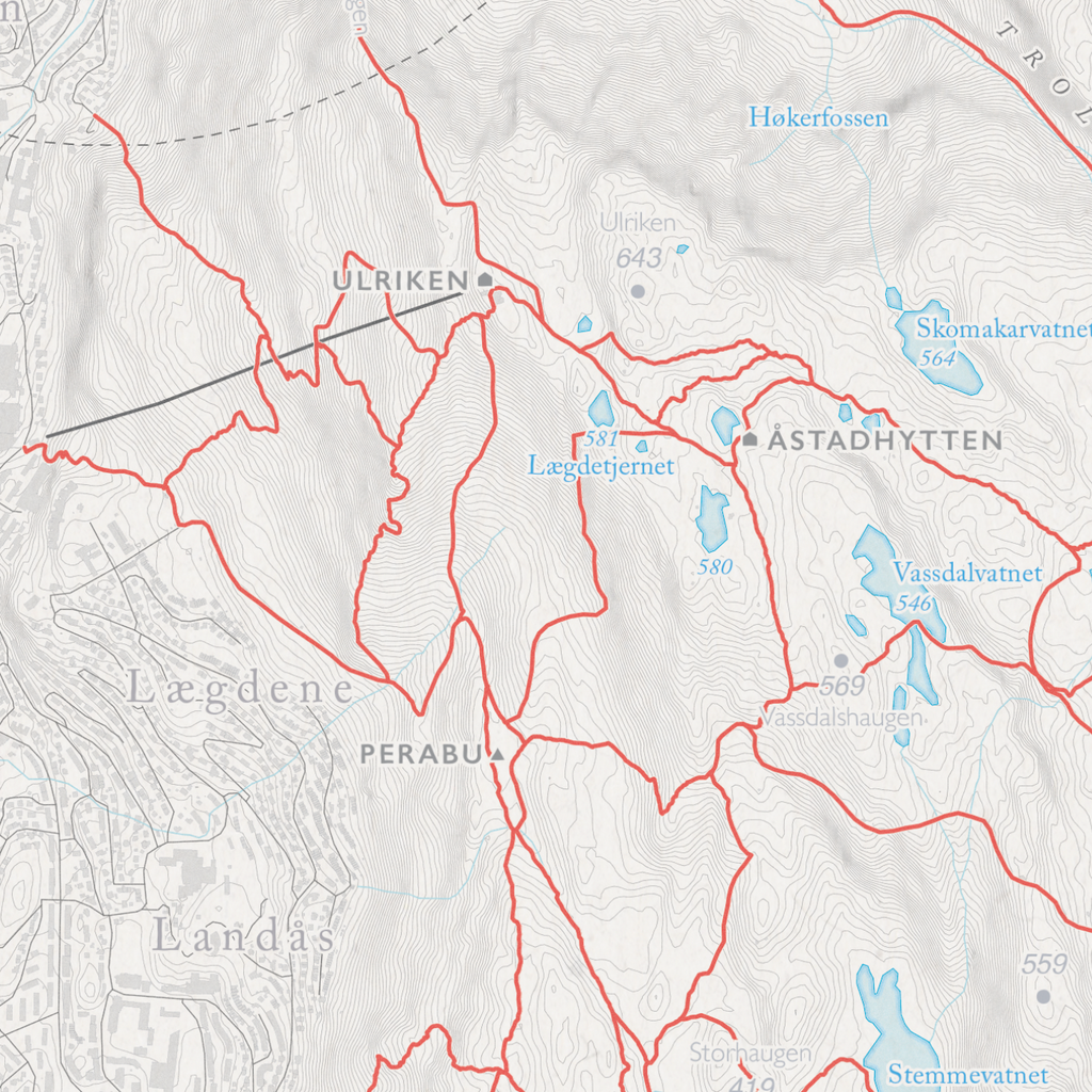 Fjellkart Bergen