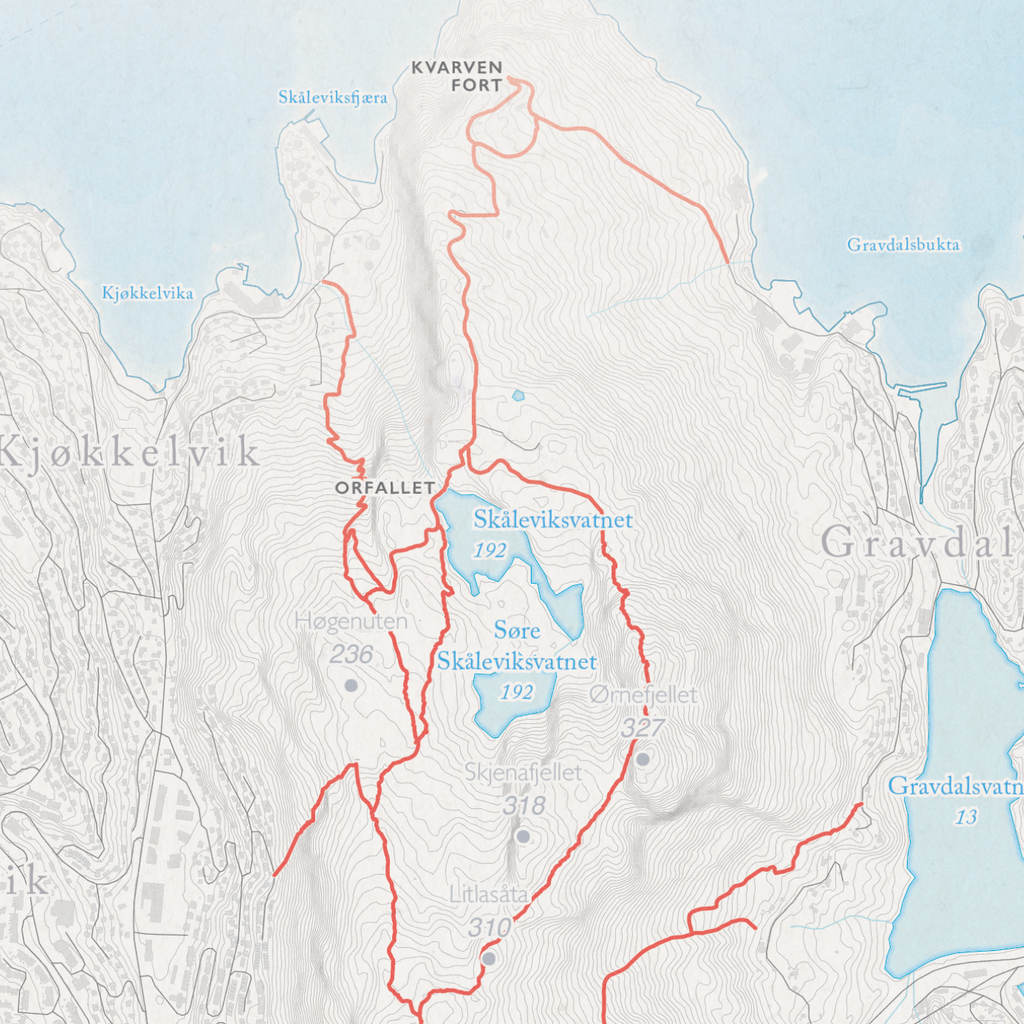 Fjellkart Bergen