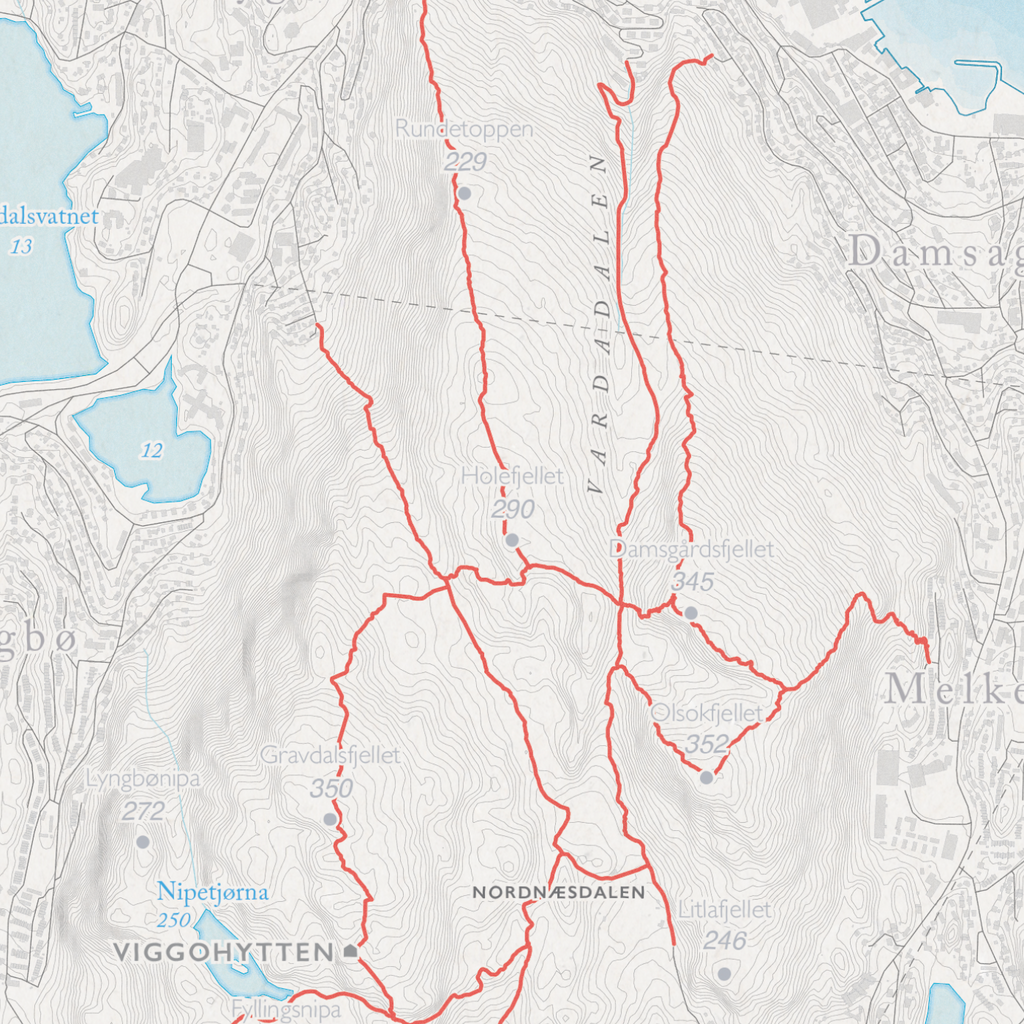 Fjellkart Bergen