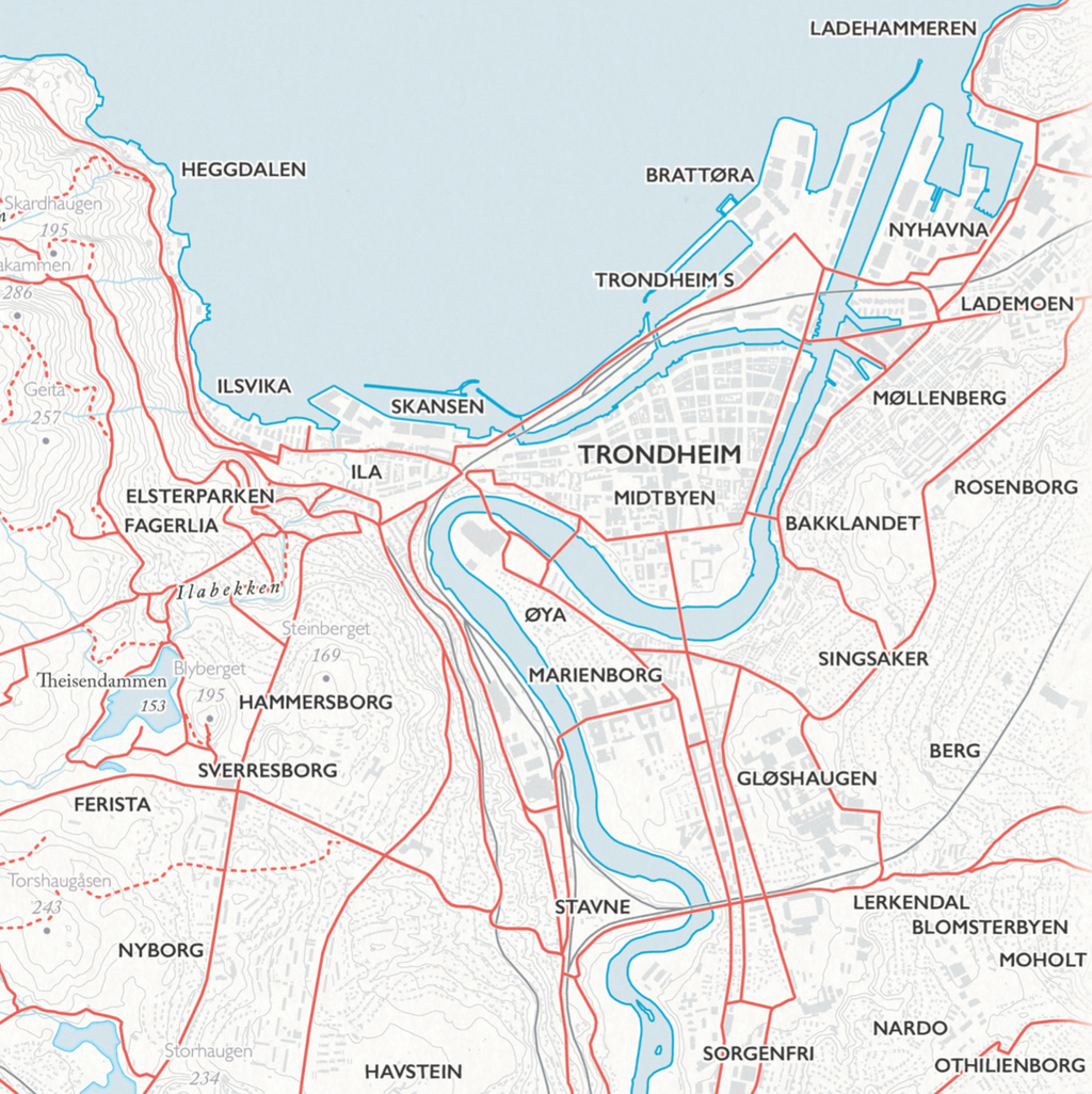 Sykkelkart Trondheim Bymarka