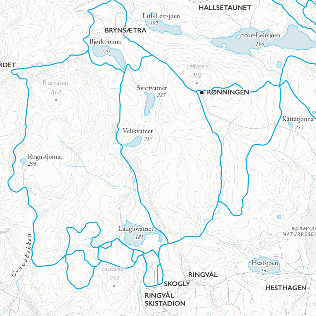 Skikart Trondheim Bymarka