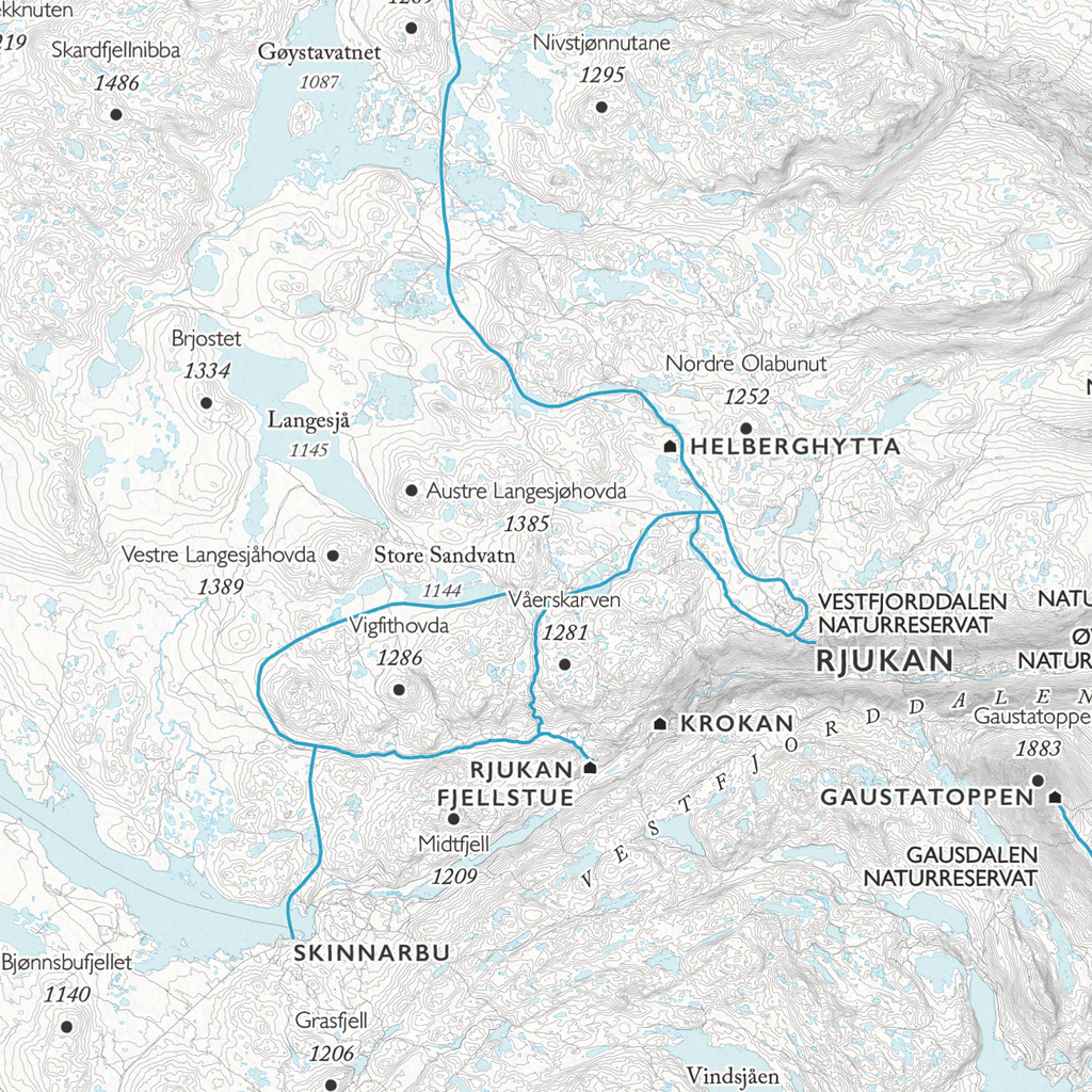 Skikart Hardangervidda