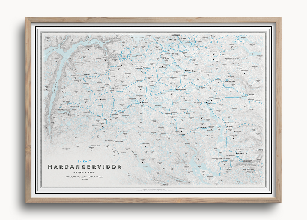 Skikart Hardangervidda