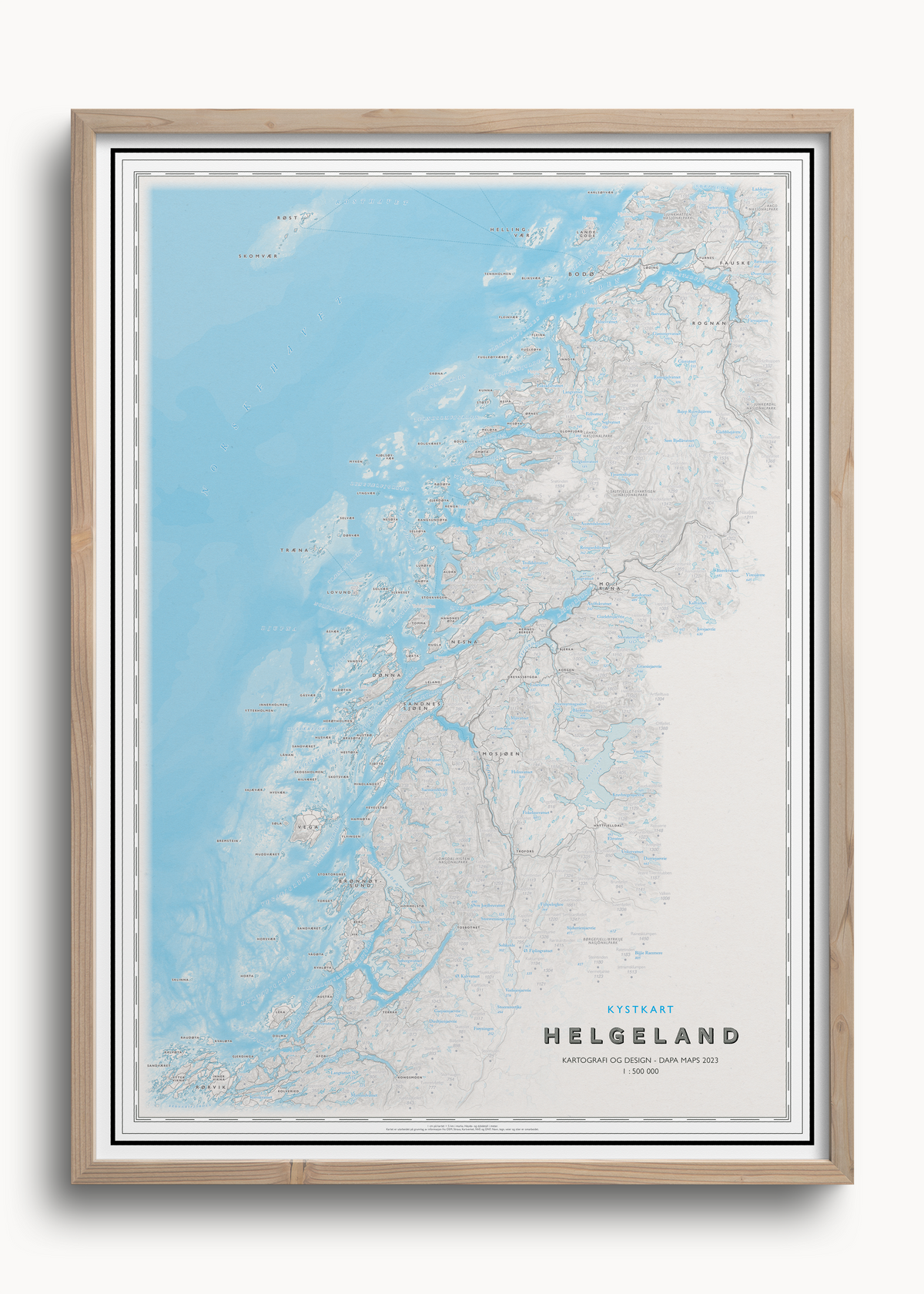 Kystkart Helgeland – Veggkart | Dapa Maps