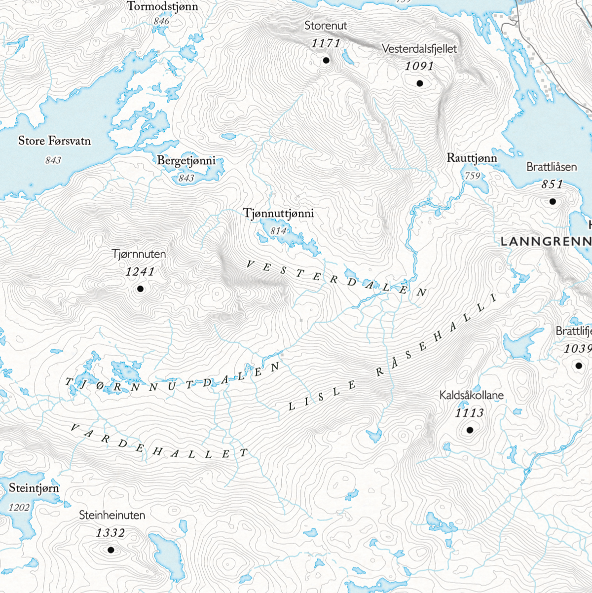Skikart Hovden
