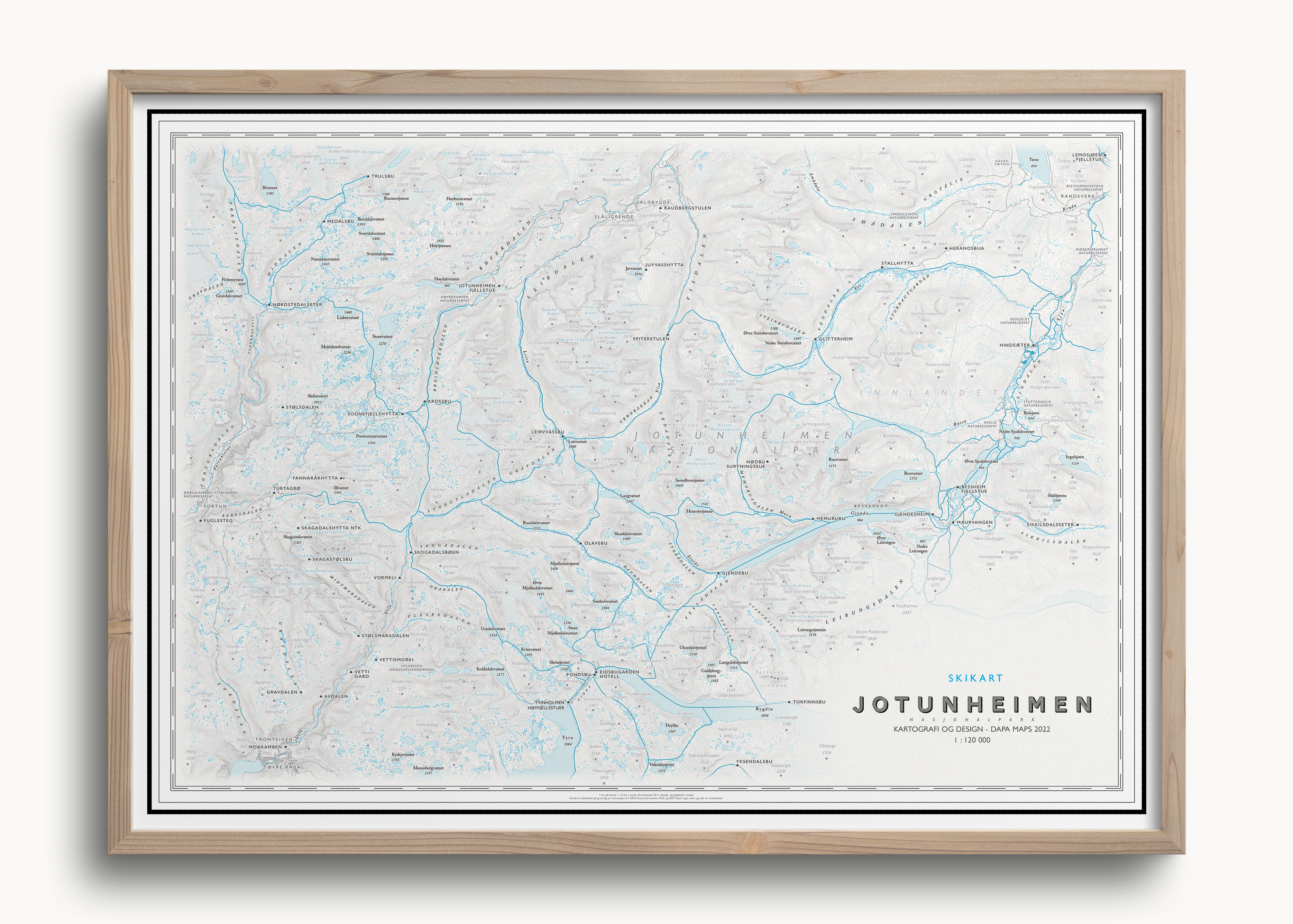 Skikart Jotunheimen