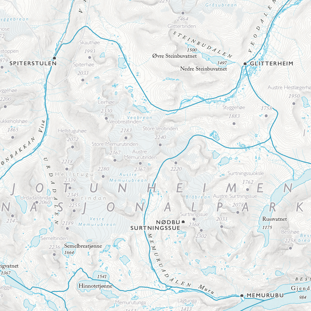 Skikart Jotunheimen