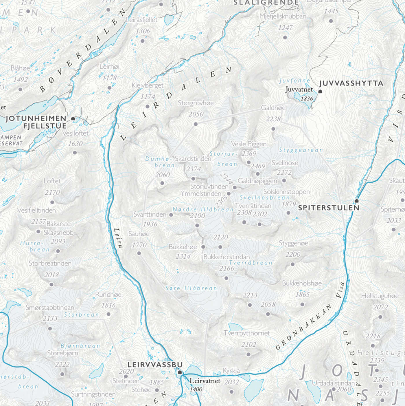 Skikart Jotunheimen
