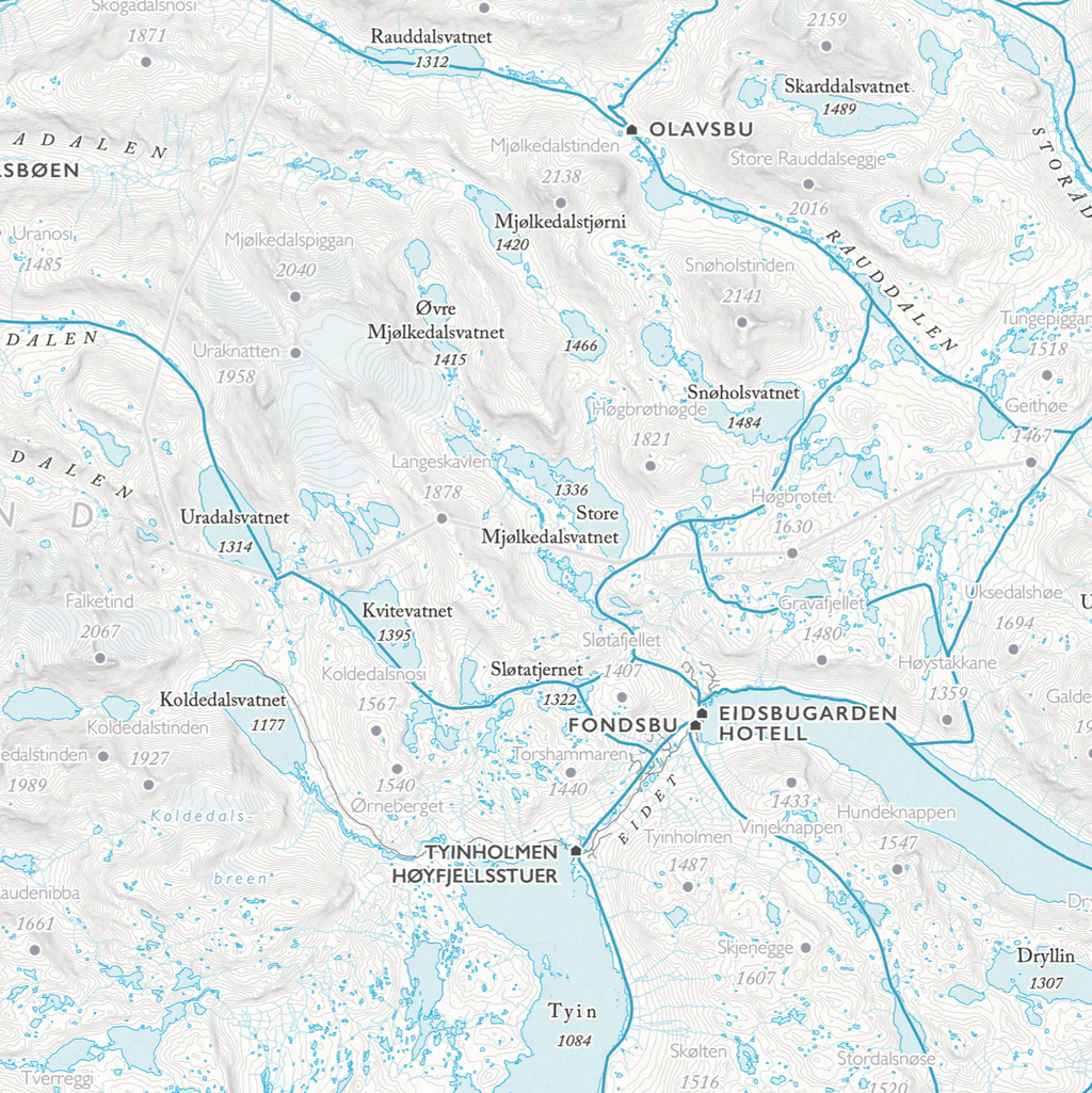 Skikart Jotunheimen
