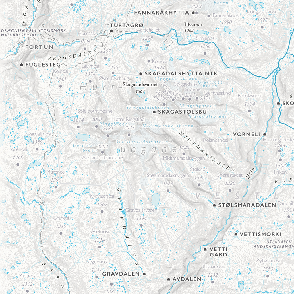 Skikart Jotunheimen