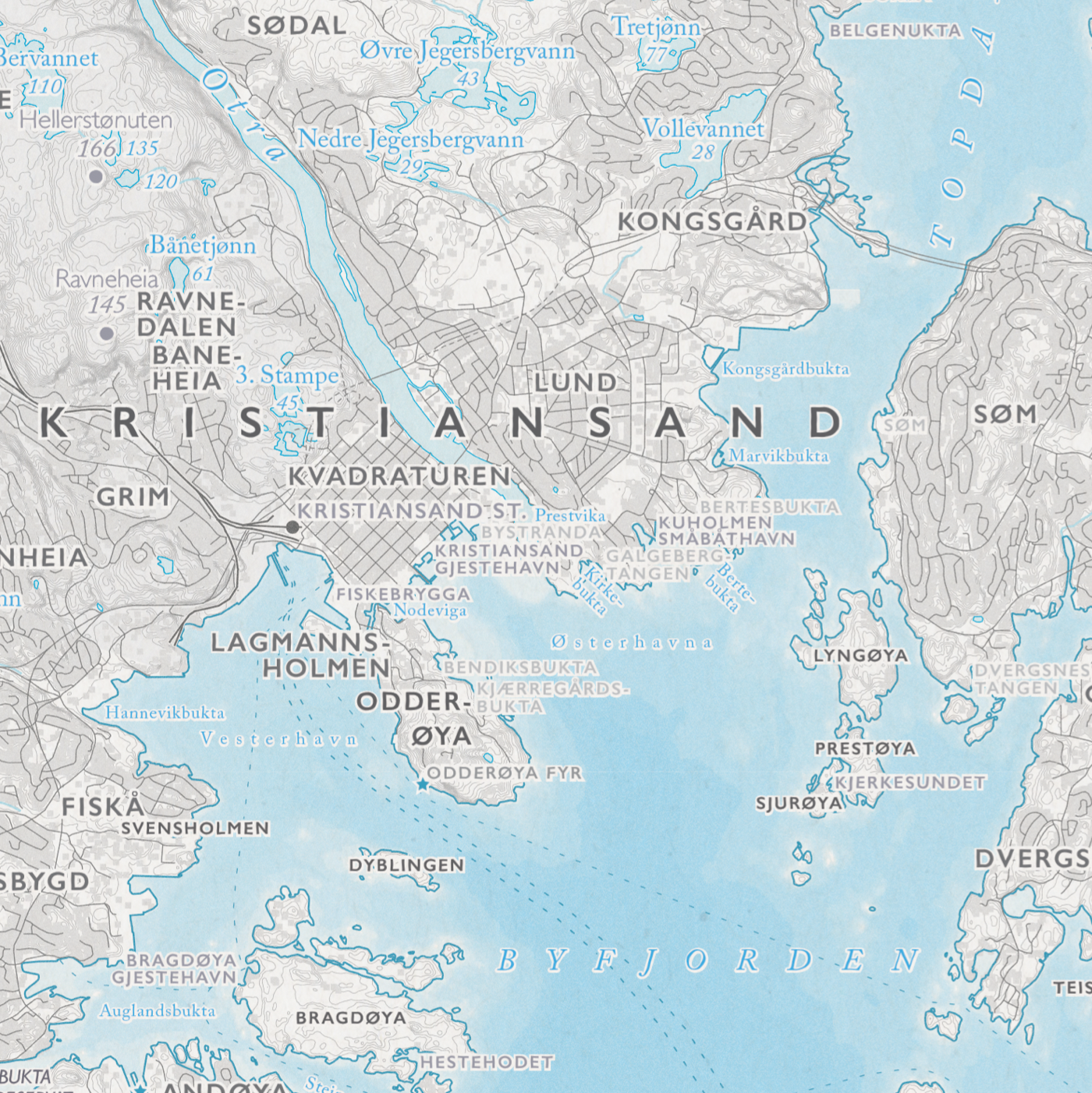 Skjærgårdskart Kristiansand