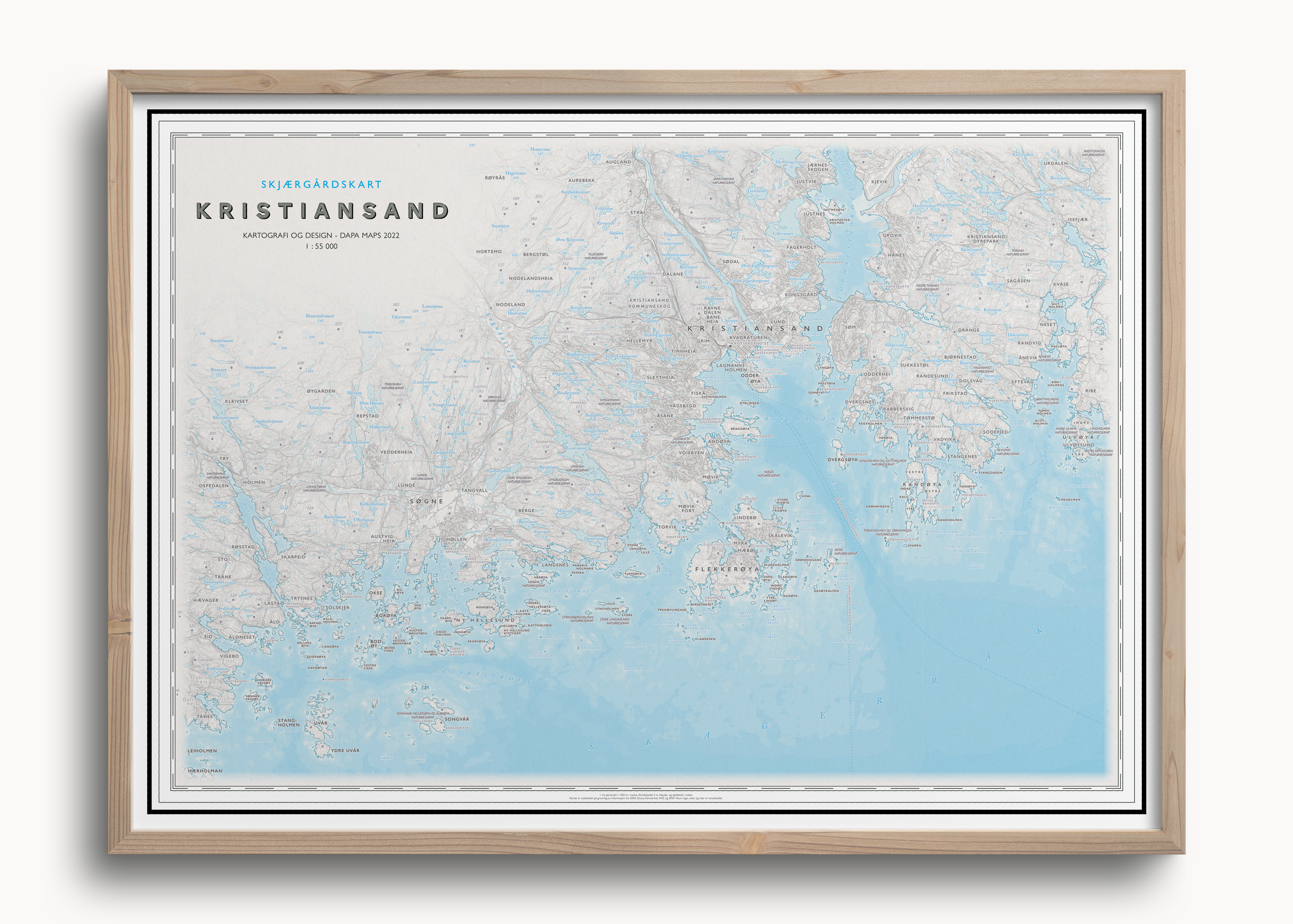 Skjærgårdskart Kristiansand