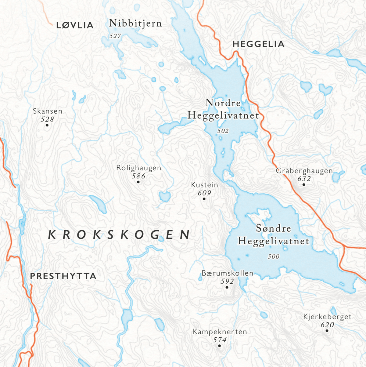 Sykkelkart Krokskogen/Bærumsmarka (50x70 cm) - Dapa Maps