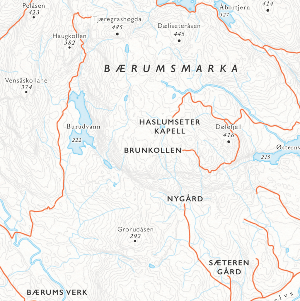 Sykkelkart Krokskogen/Bærumsmarka (50x70 cm) - Dapa Maps