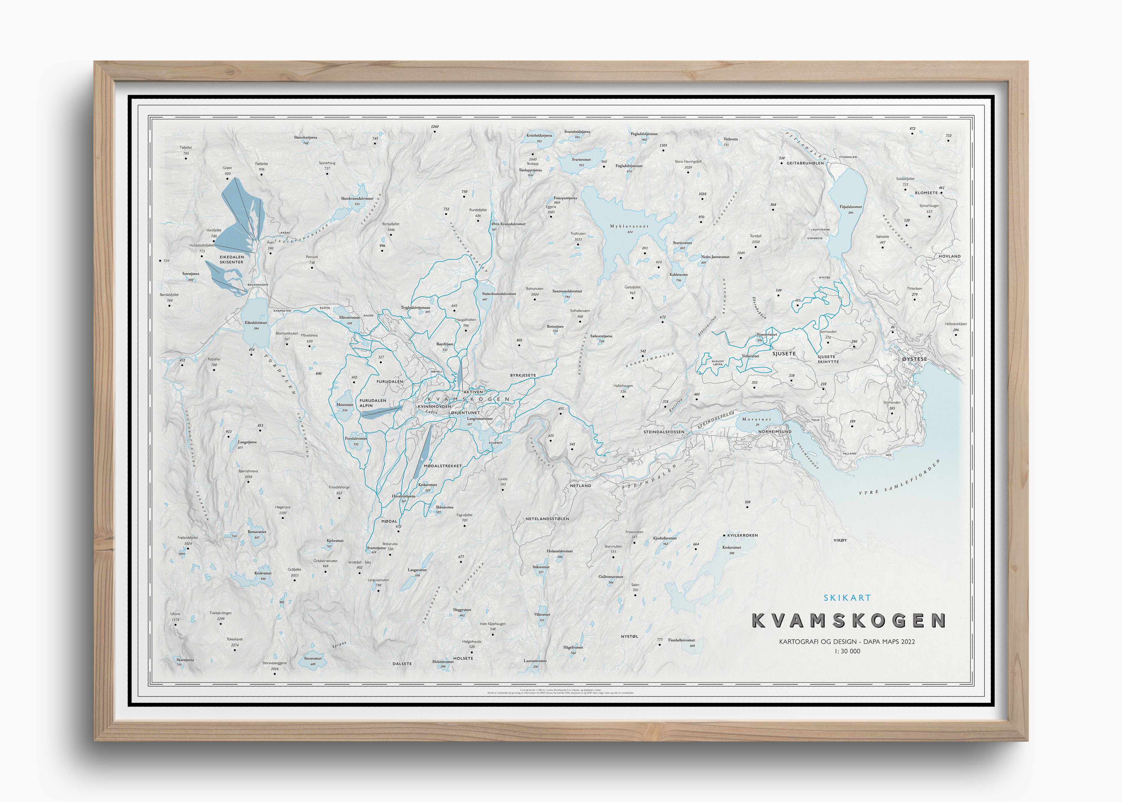 Skikart Kvamskogen
