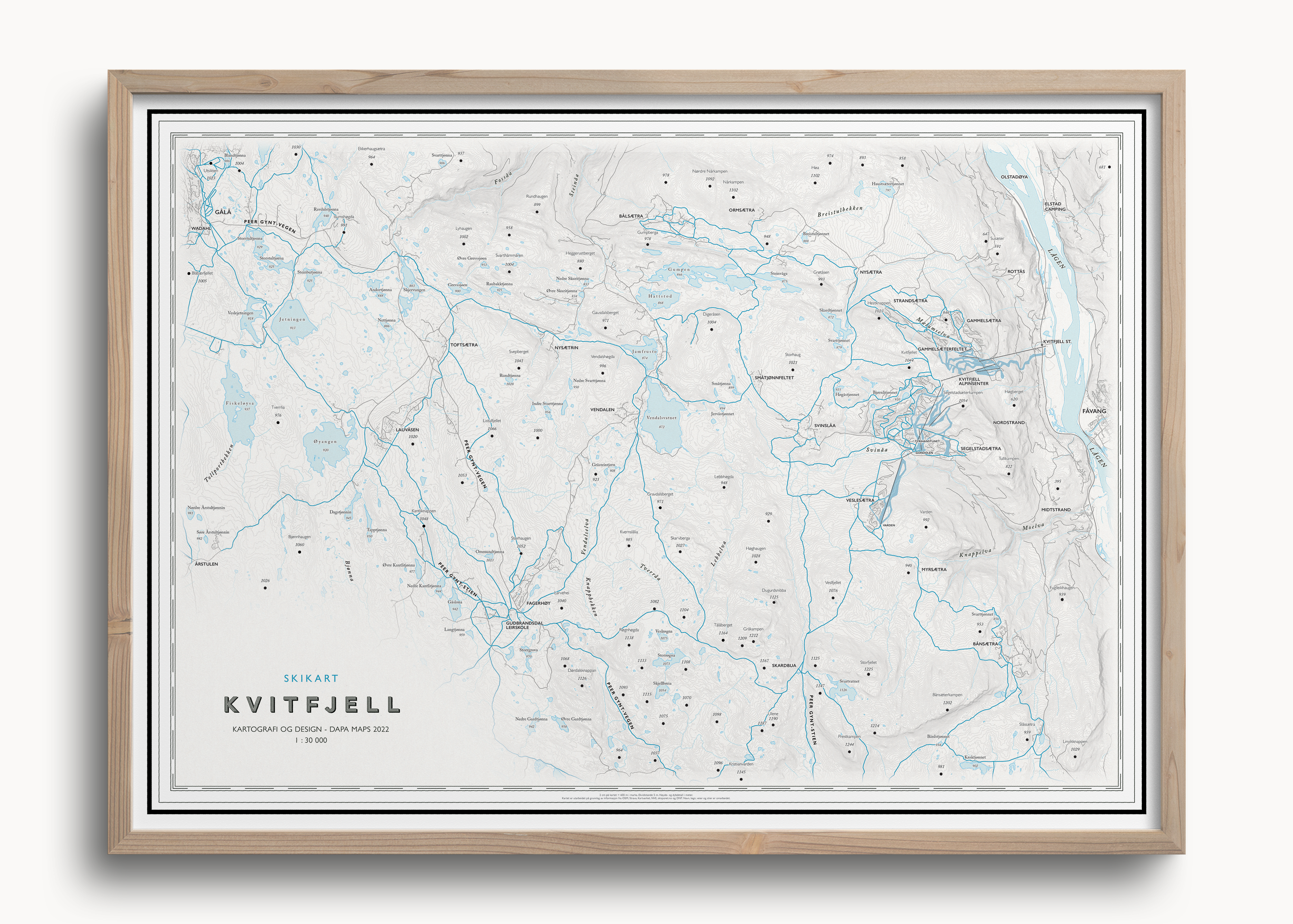 Skikart Kvitfjell