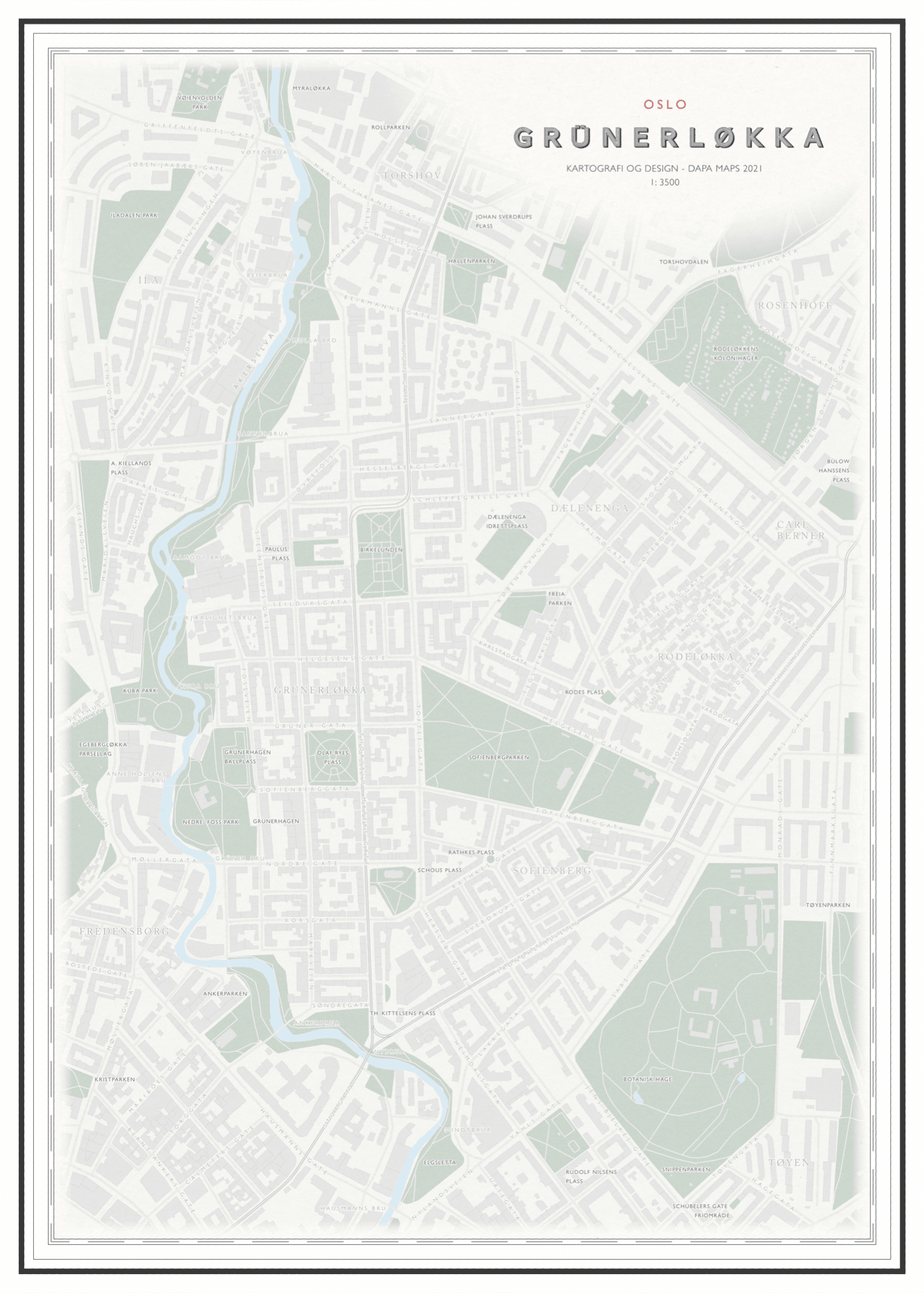 Bydelskart over Grünerløkka