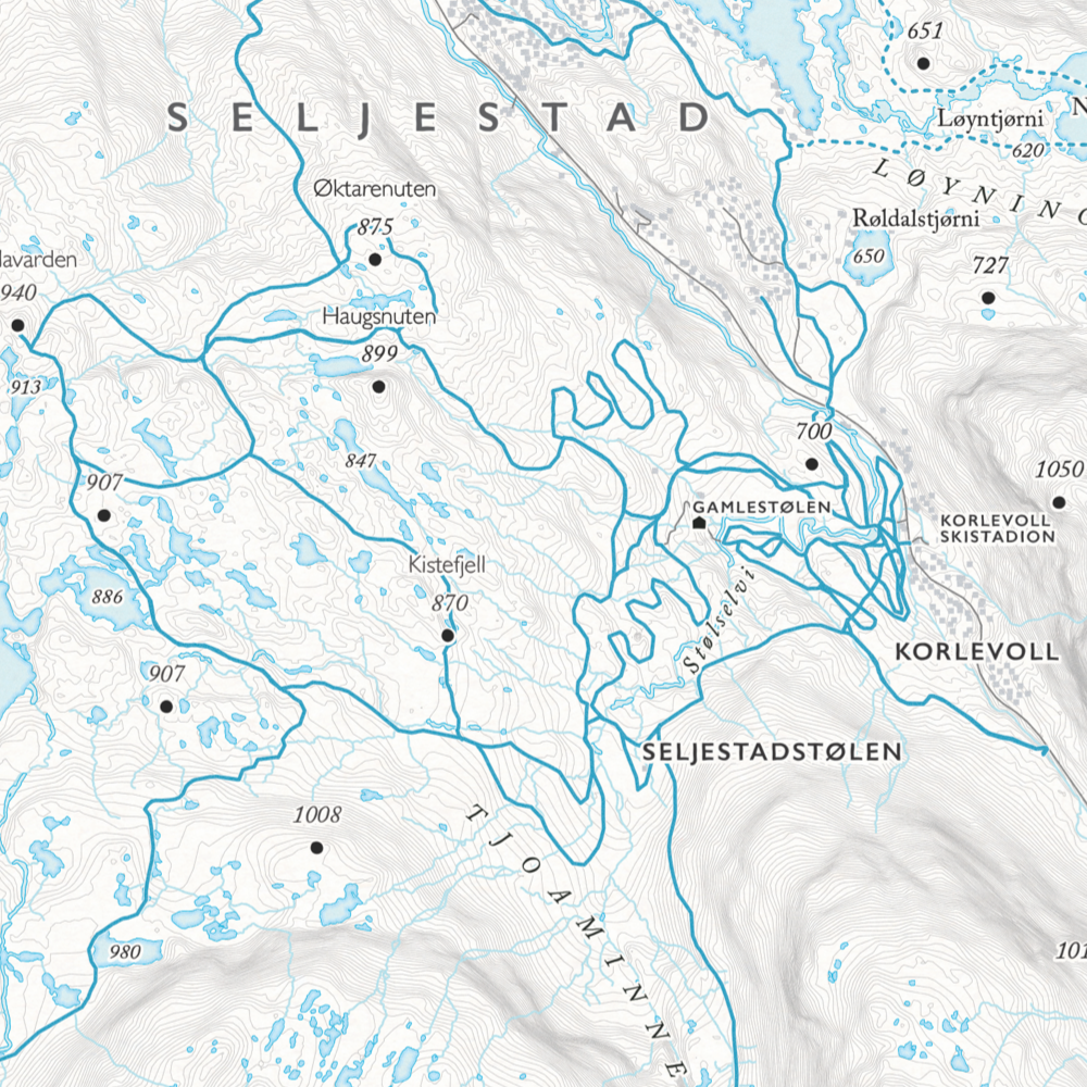 Løypekart Seljestad