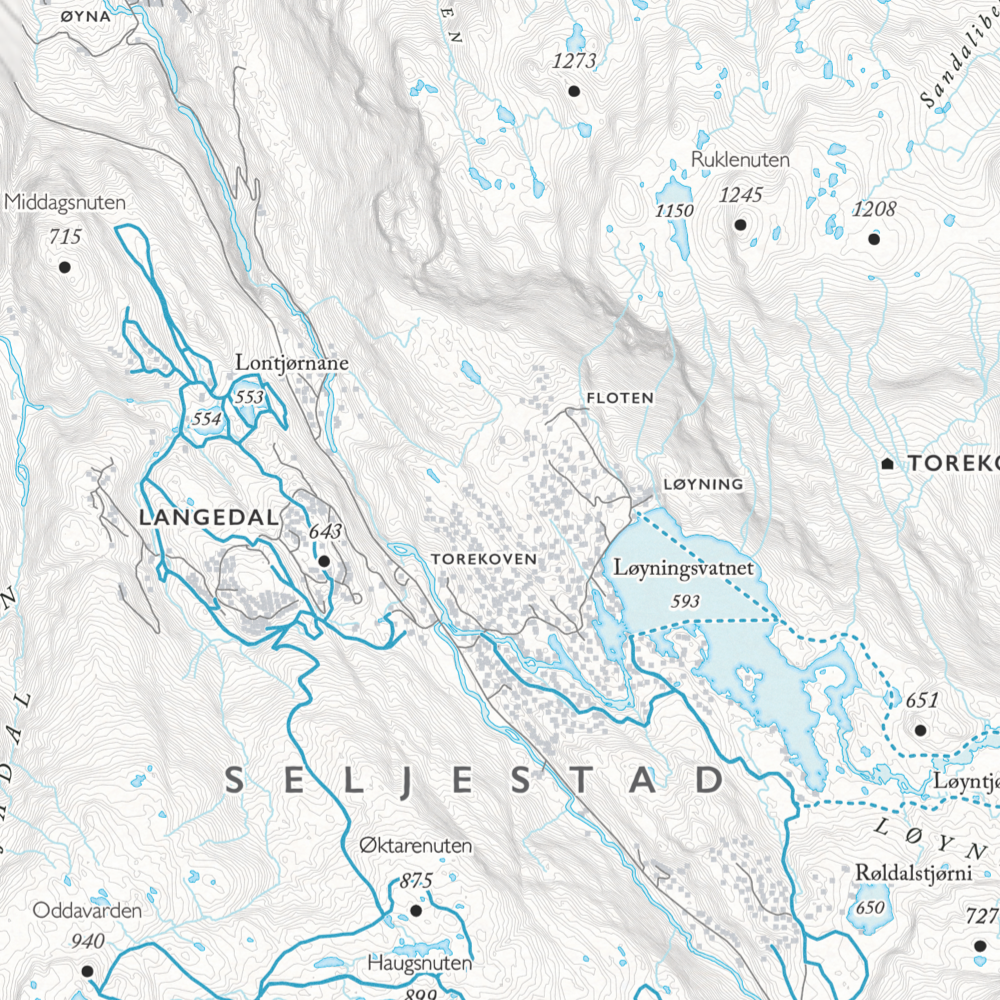 Løypekart Seljestad
