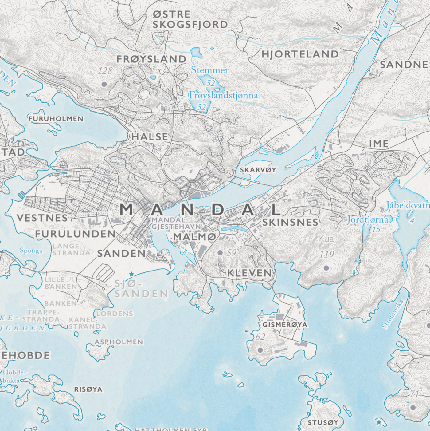 Skjærgårdskart Mandal