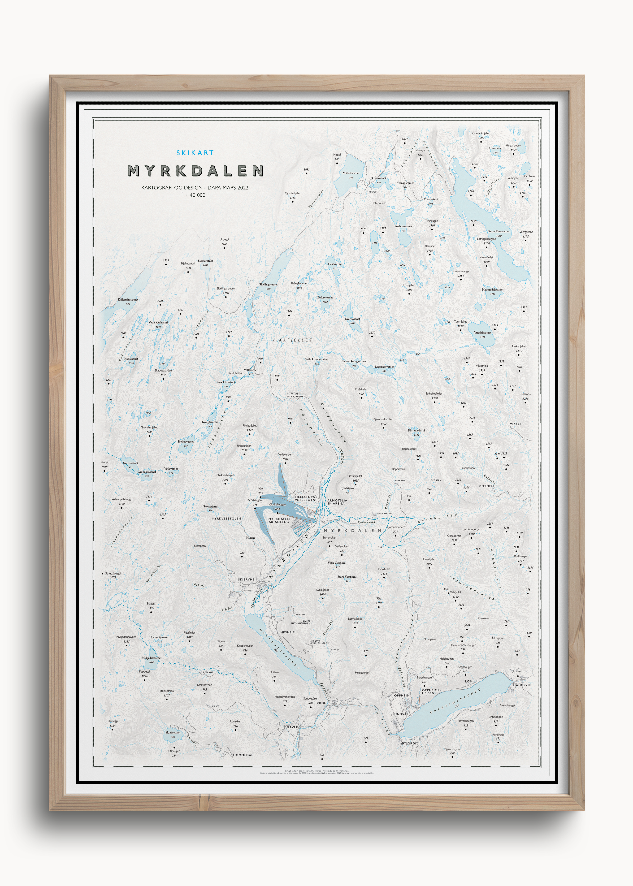 Skikart Myrkdalen
