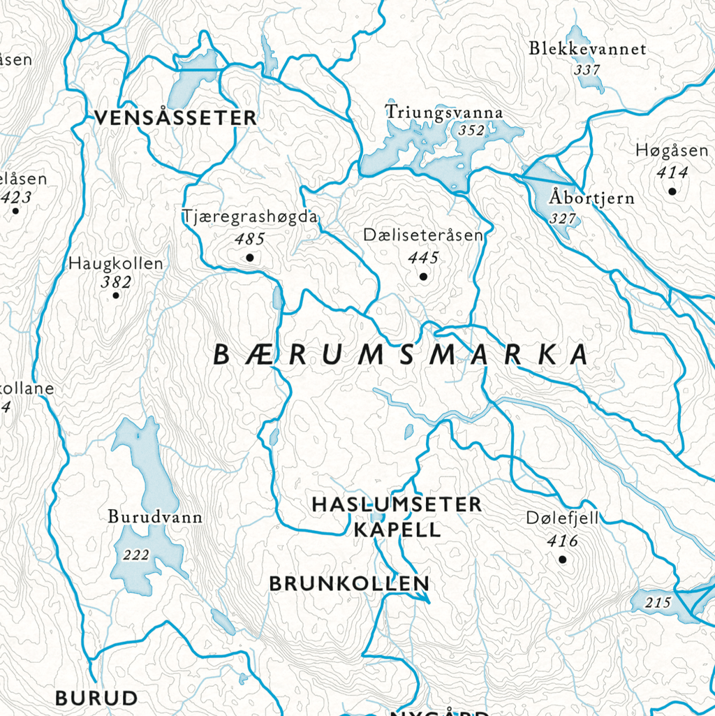 Skikart Krokskogen/Bærumsmarka (50x70 cm) - Dapa Maps