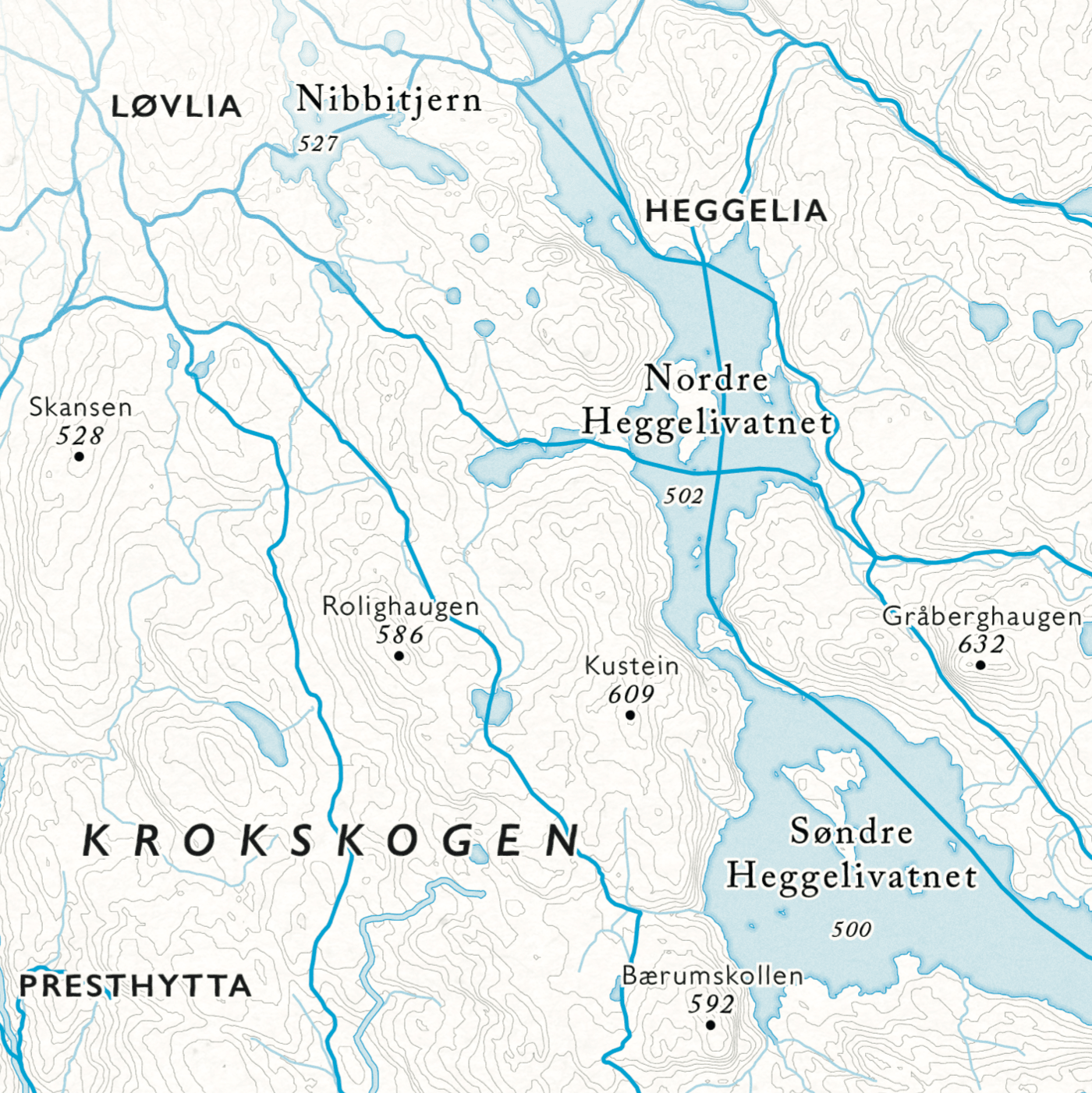 Skikart Krokskogen/Bærumsmarka (50x70 cm) - Dapa Maps