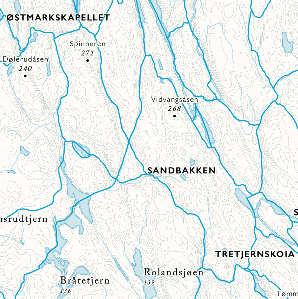Skikart Østmarka (50x70 cm) - Dapa Maps