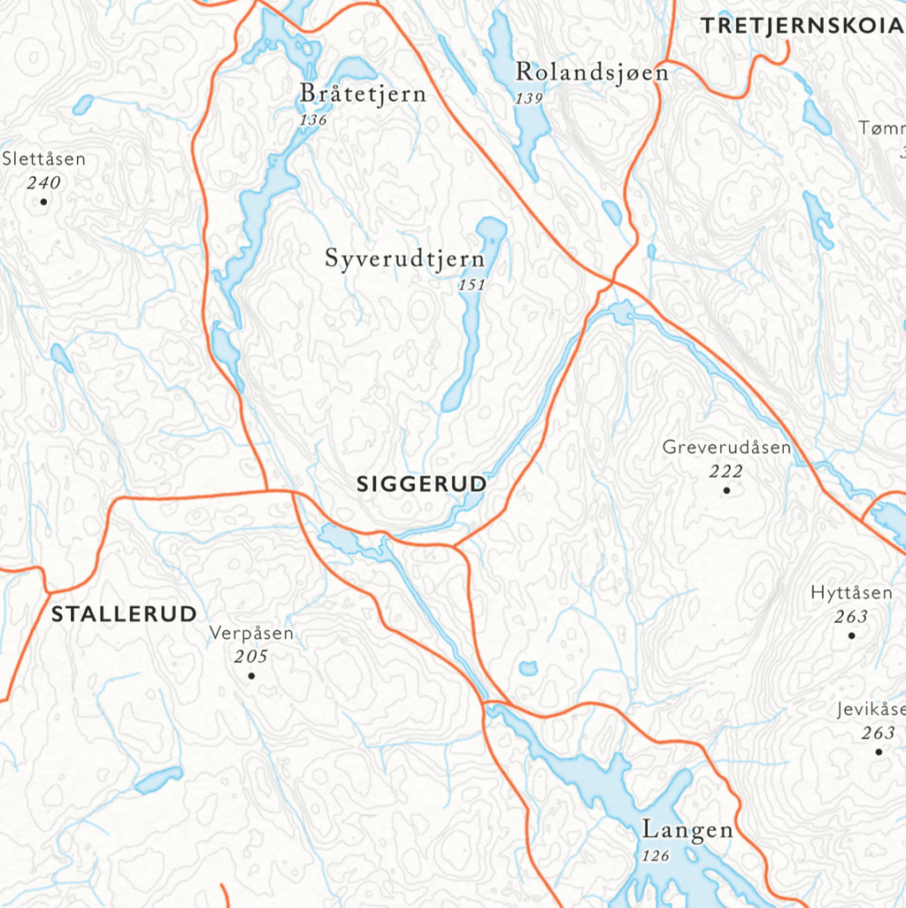 Sykkelkart Østmarka (50x70 cm) - Dapa Maps