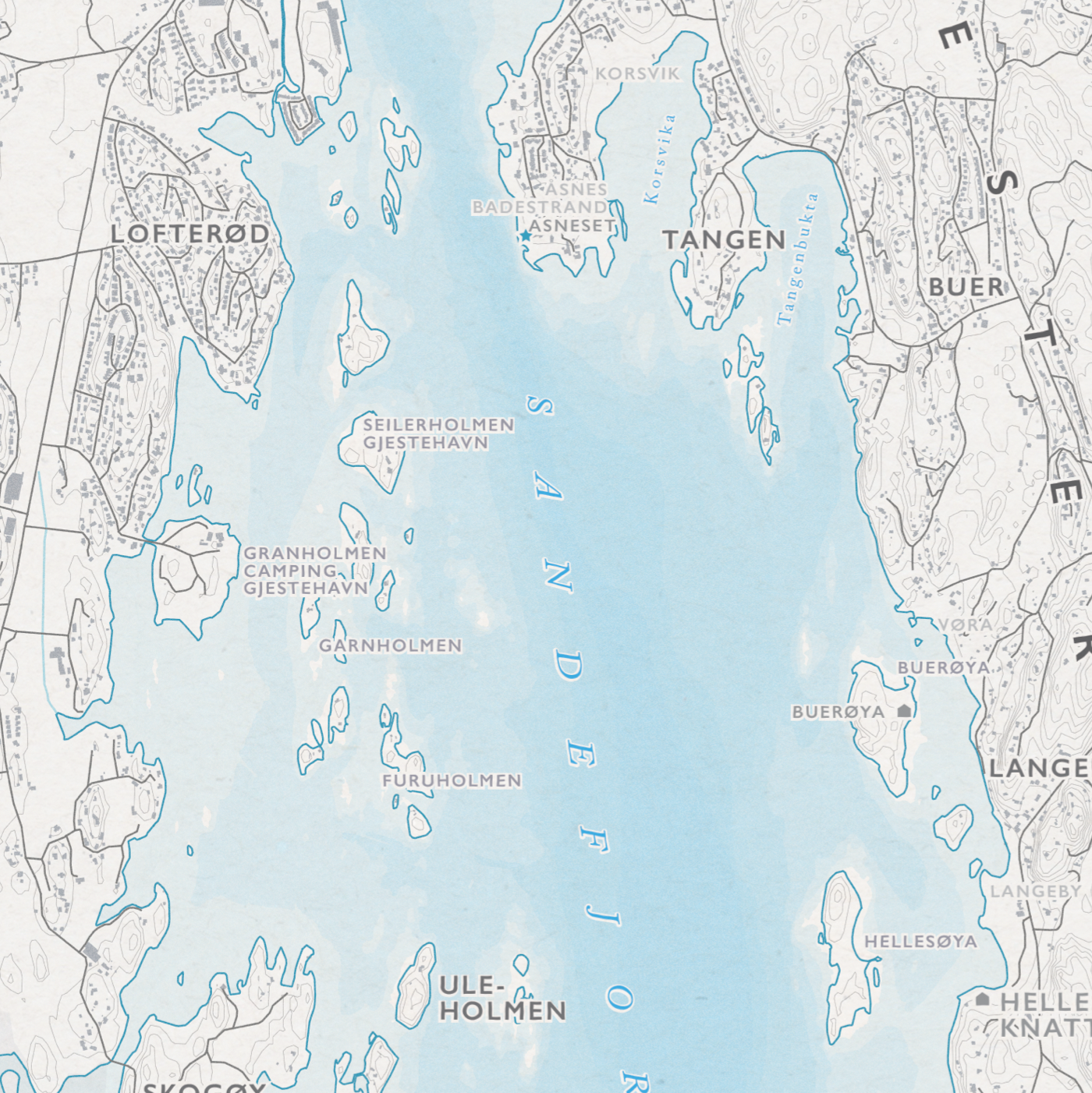 Skjærgårdskart Sandefjord