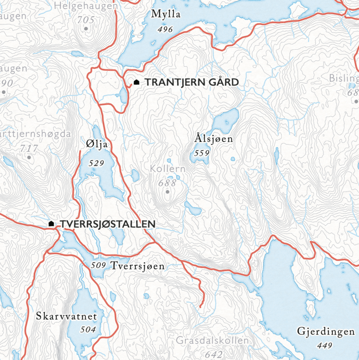 Sykkelkart Oslo Nordmark (50x70 cm) - Dapa Maps